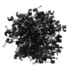 Zwarte Kabel clips met spijker (25x) - Afbeelding 3